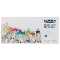 Kvašové barvy Schmincke DESIGNERs Gouache v kartonovém setu, 12 x 20 ml