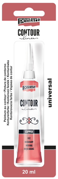 Konturovací barva PENTART - 20 ml – copper