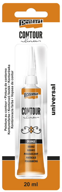 Konturovací barva PENTART - 20 ml – orange