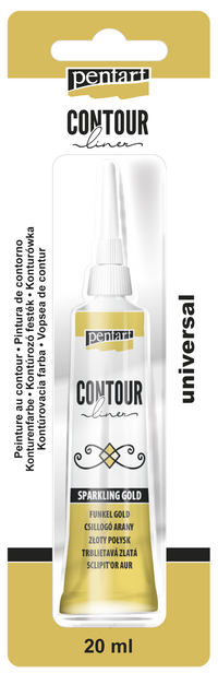 Konturovací barva PENTART - 20 ml – sparkling gold