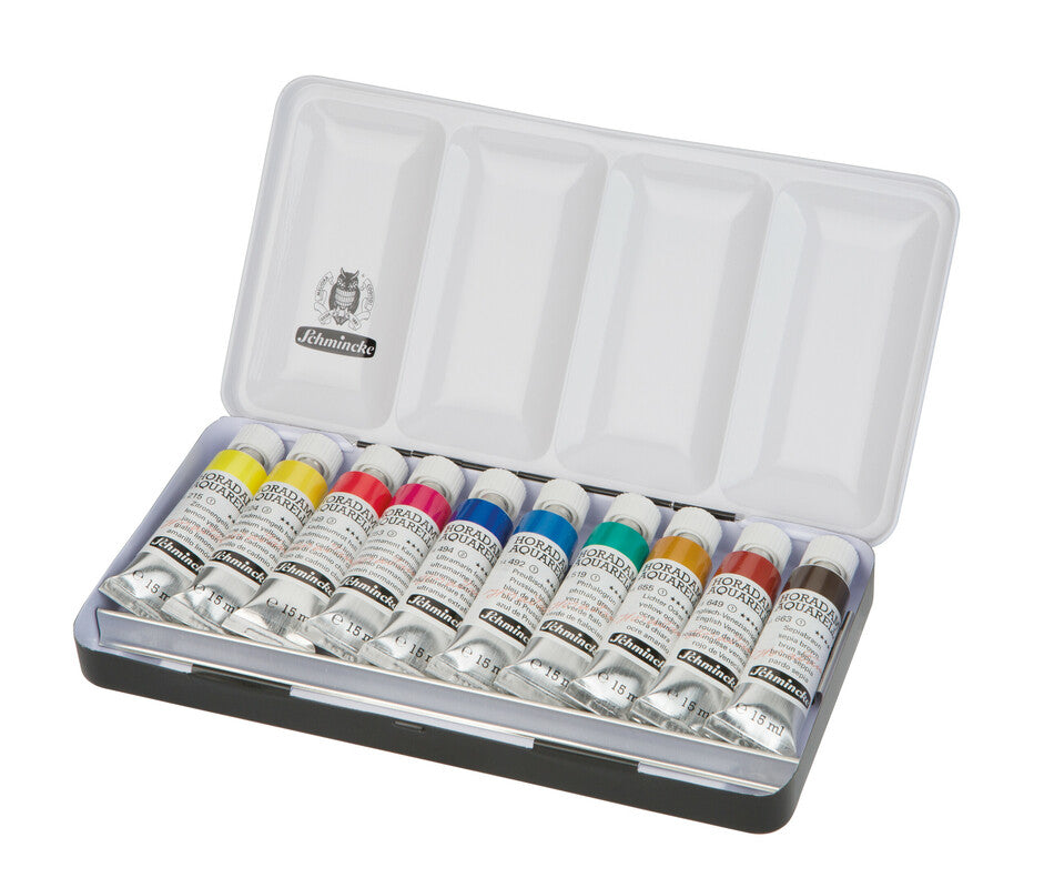 Kovový set akvarelových barev Schmincke HORADAM 10 x 15 ml