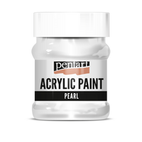 Perleťová akrylová barva Pentart 230 ml - bílá
