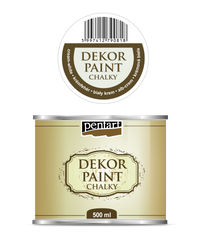 Dekorační křídová barva Chalky Pentart 500 ml – cream