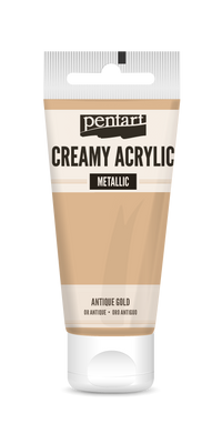 creamy acrylic metallic 60 ml – antické zlato