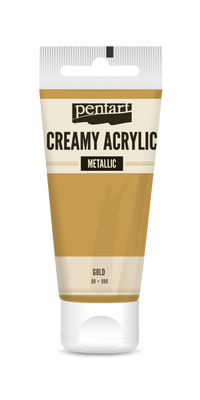 creamy acrylic metallic 60 ml – zlatá