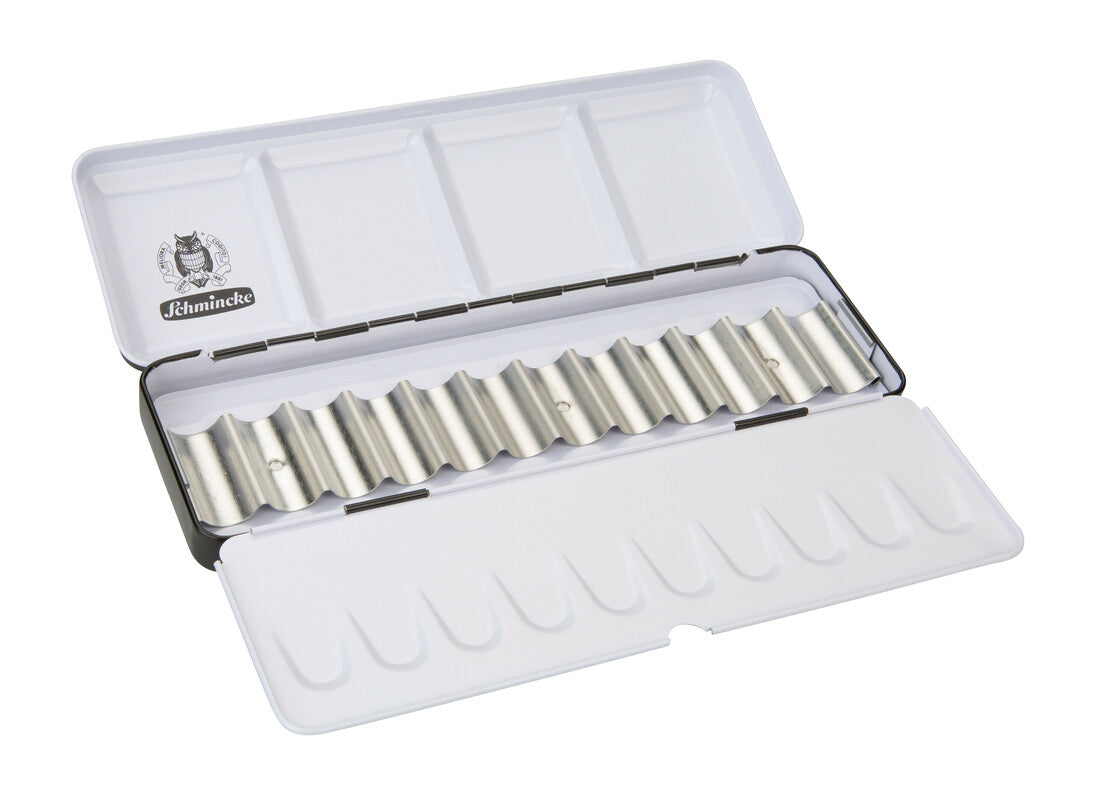 Prázdná kovová kazeta Schmincke pro 12 x 5 ml tuby