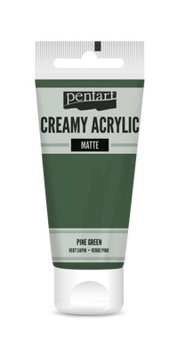 Krémová akrylová barva matná Pentart 60 ml – pine green