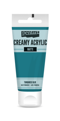 Krémová akrylová barva matná Pentart 60 ml – turquoise blue