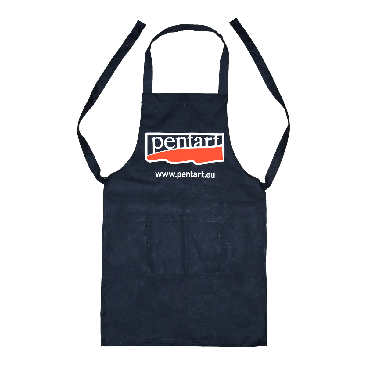 Bavlněná zástěra s kapsou - 70 x 75 cm – cm, black with Pentart logo