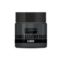 glamour fabric & leather paint 50 ml – starostříbrná