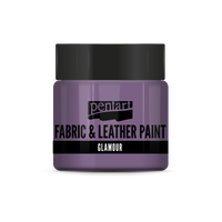glamour fabric & leather paint 50 ml – stříbřitě fialová