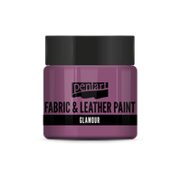 glamour fabric & leather paint 50 ml – stříbřitě růžová