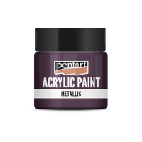 Akrylová barva metalická - 50 ml – eggplant