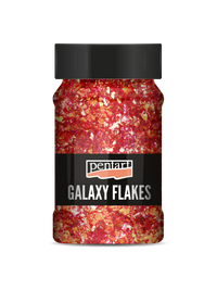 Dekorační vločky Pentart Galaxy Flakes Ida red-gold min. 15 g