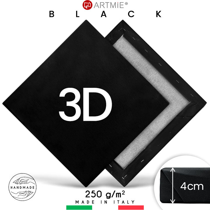 3D Černé malířské plátno na rámu PROFI