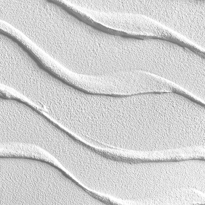 Detail vlnité reliéfní textury z 3D reliéfní pasty ARTMIE — jemnozrnný matný povrch