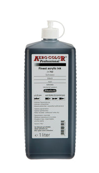 Akrylový inkoust Schmincke AERO COLOR Professional 1 l – 702 Černá