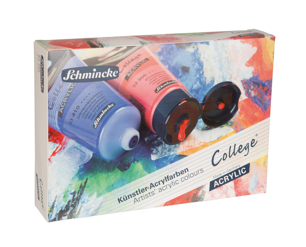 Akrylové barvy Schmincke College Acrylic – kartonová sada 5 x 75 ml