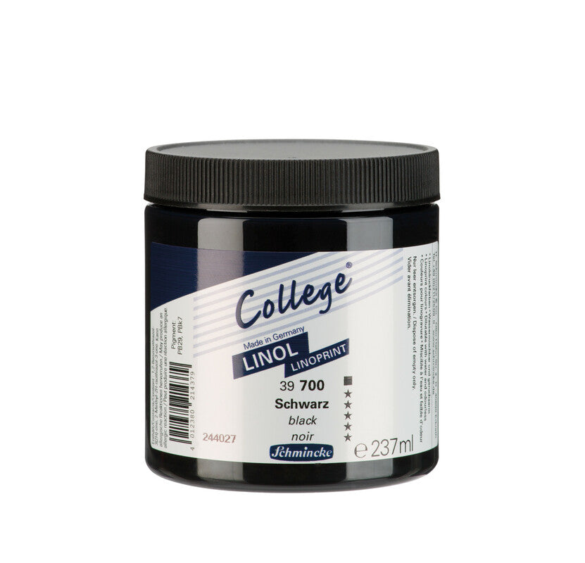 Barva na linoryt Schmincke College Linol 237 ml – 700 Černá