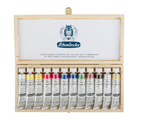 Dřevěný set kvašových barev Schmincke Calligraphy Gouache, 12 x 20 ml