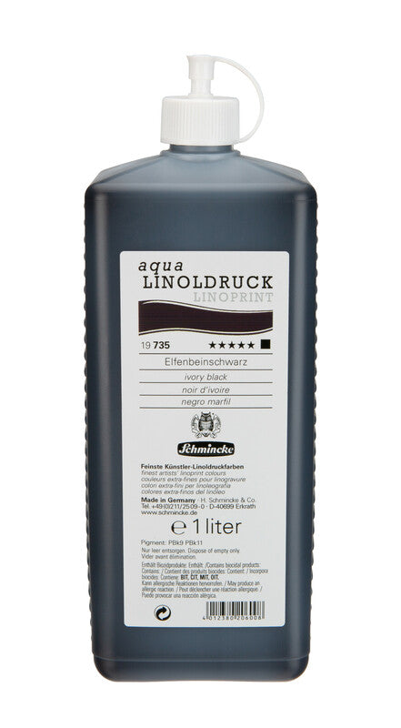 Barva na linoryt Schmincke aqua-LINOPRINT 1 l Ivory black