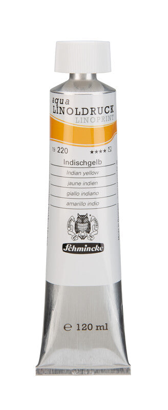 Barvy na linoryt Schmincke aqua-LINOPRINT 120 ml – 220 Indická žlutá