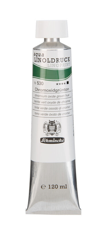 Barvy na linoryt Schmincke aqua-LINOPRINT 120 ml – 530 Zelená oxid chromu odstín