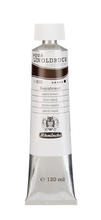 Barvy na linoryt Schmincke aqua-LINOPRINT 120 ml – 630 Sépiová hnědá