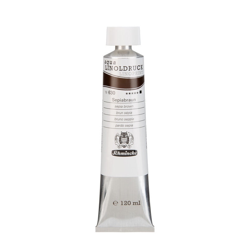 Barvy na linoryt Schmincke aqua-LINOPRINT 120 ml – 630 Sépiová hnědá