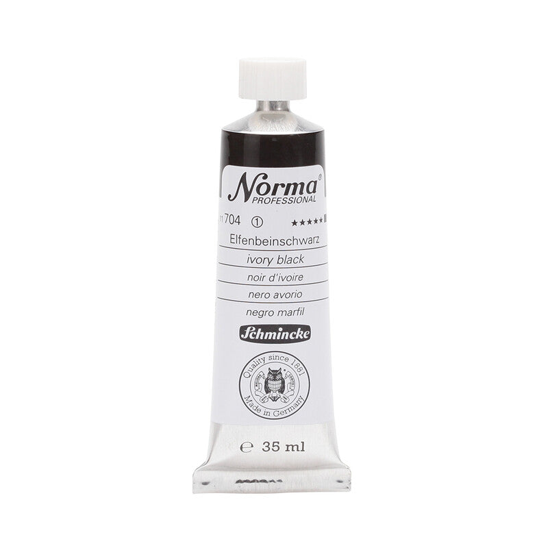 Olejové barvy Schmincke Norma Professional 35 ml – 704 Slonovinová černá