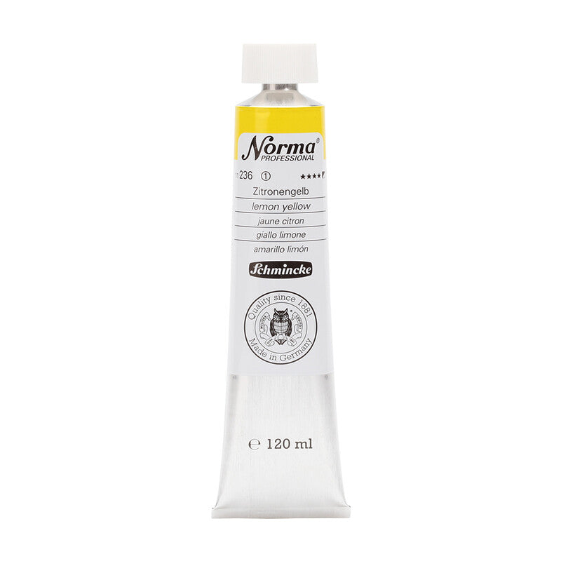 Olejové barvy Schmincke Norma Professional 120 ml – 236 Citronová žlutá