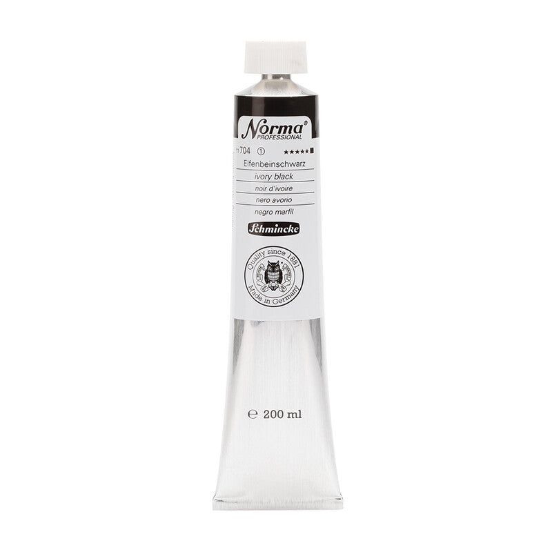 Olejová barva Schmincke Norma Professional 200 ml – 704 Slonovinová černá
