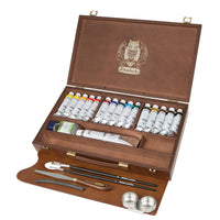 Dřevěný box Schmincke NORMA Professional, 15 x 35 ml + bílá 120 ml