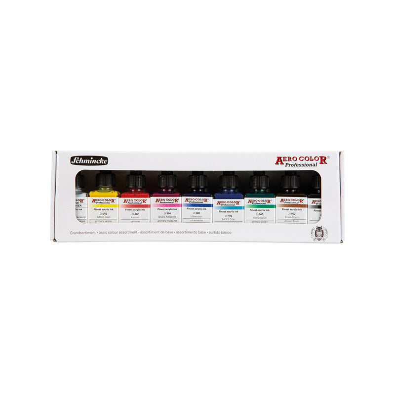 Schmincke AERO COLOR kartonový set základních barev 9 x 28 ml