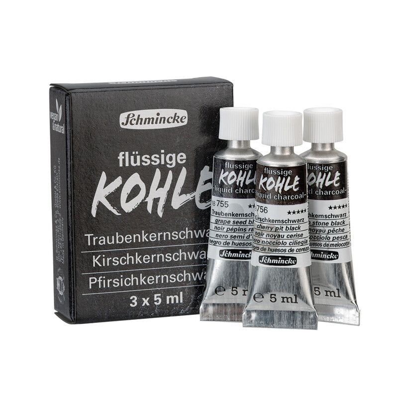 Tekutý uhel Schmincke Trio liquid charcoal