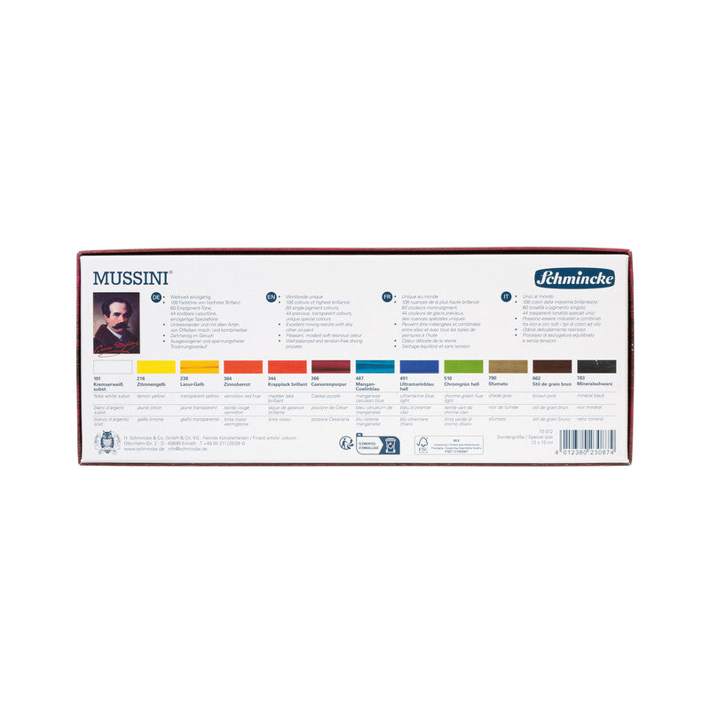 Schmincke MUSSINI kartonový set, 12 x 15 ml