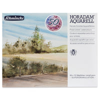 Dřevěný set akvarelových barev Schmincke HORADAM Super Granulation – 50 x 1/2 pánvička