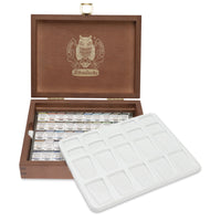 Dřevěný set akvarelových barev Schmincke HORADAM Super Granulation – 50 x 1/2 pánvička