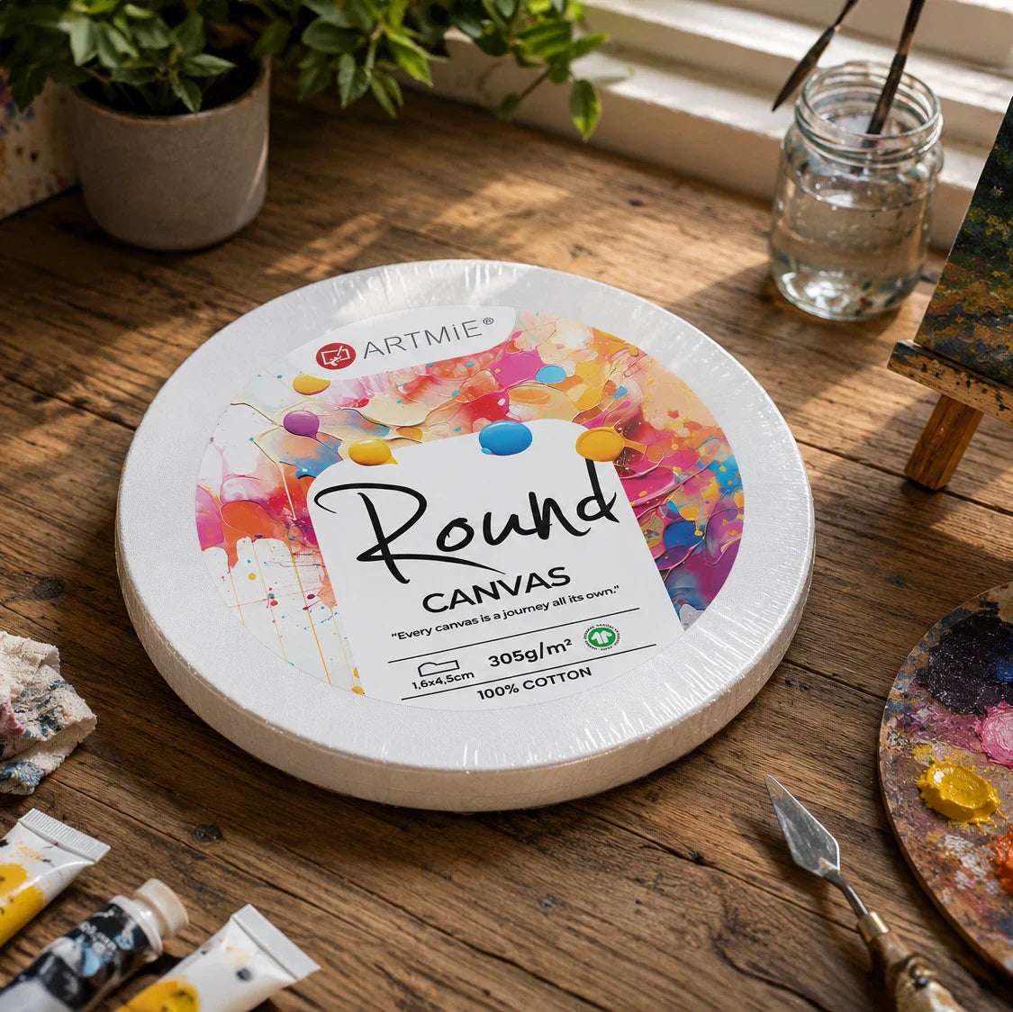 ARTMIE kulaté malířské plátno na rámu
