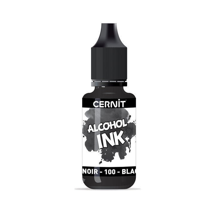 Barevný inkoust CERNIT na bázi alkoholu 20 ml – 100 černých