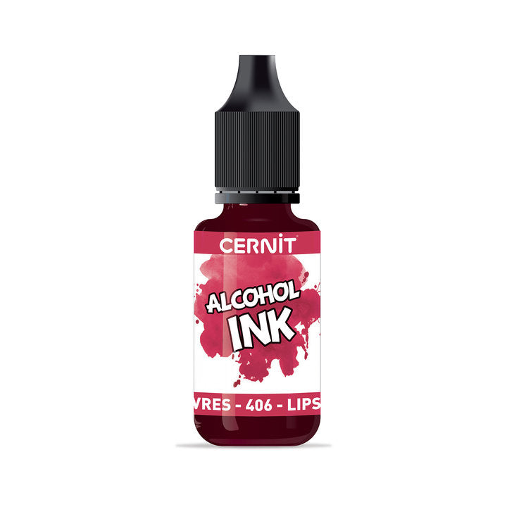 Barevný inkoust CERNIT na bázi alkoholu 20 ml – 406 růžovočervená