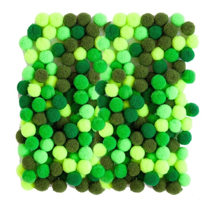 Akrylové bambulky, 1 cm - 120 ks | Různé barvy