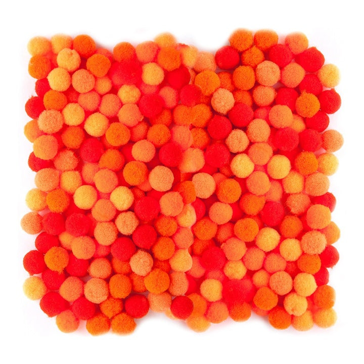 Akrylové bambulky, 1 cm - 120 ks | Různé barvy