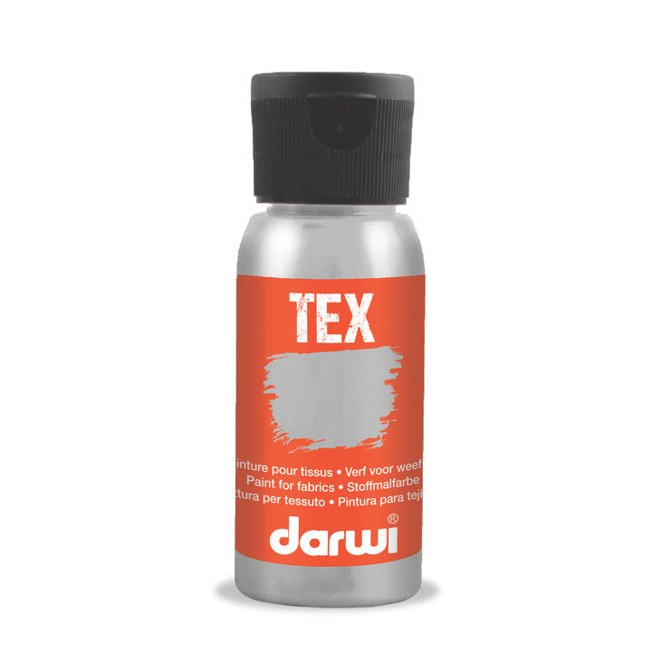 Barva na textil DARWI TEX 50 ml – 080 stříbrná
