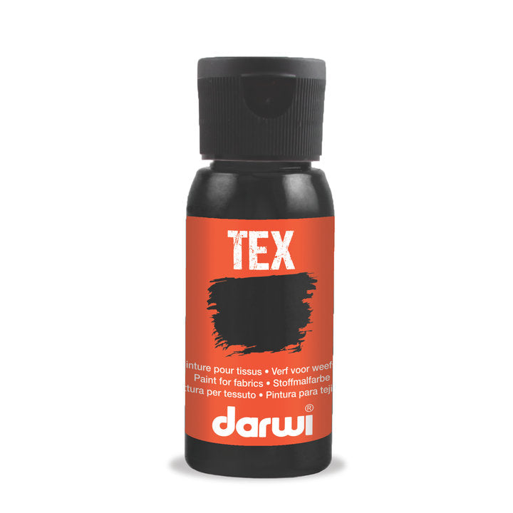 Barva na textil DARWI TEX 50 ml – 100 černá