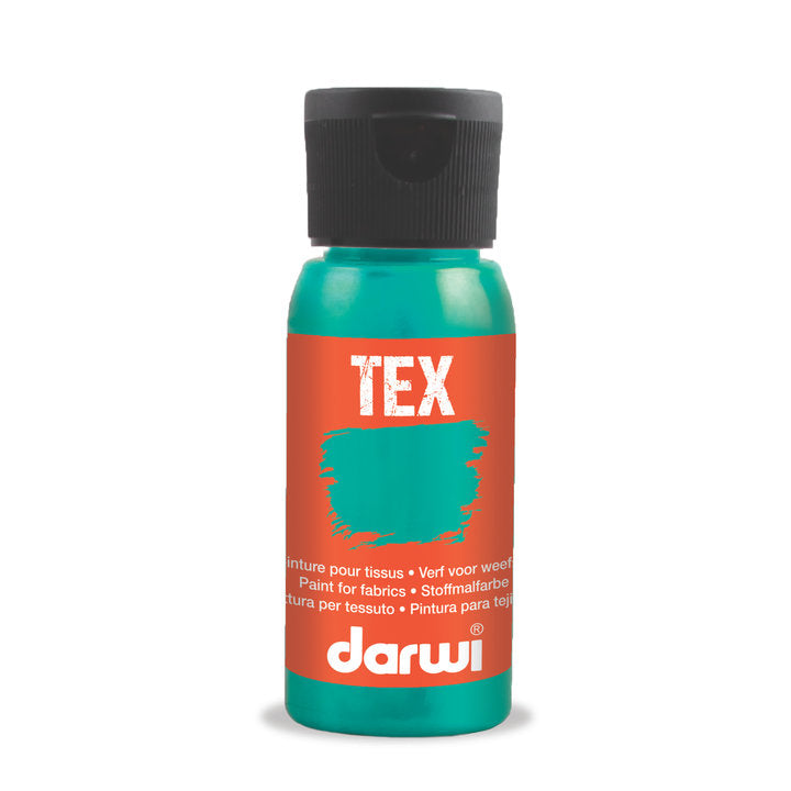Barva na textil DARWI TEX 50 ml – 695 perleťová tyrkysová