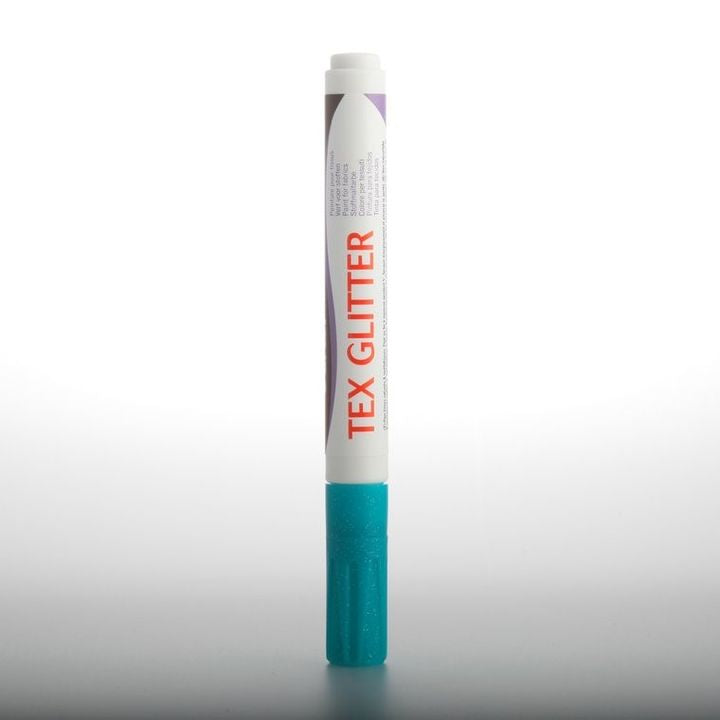 DARWI TEX fixy na textil glitrové 6ml – tyrkysová