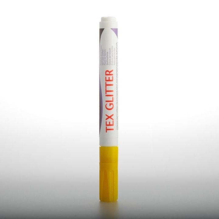 DARWI TEX fixy na textil glitrové 6ml – žlutá