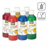 Creall sada barev Glitter – 6 × 250 ml, mix barev