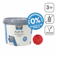 Modelovací písek Creall Play it! 750 g v kelímku – červený